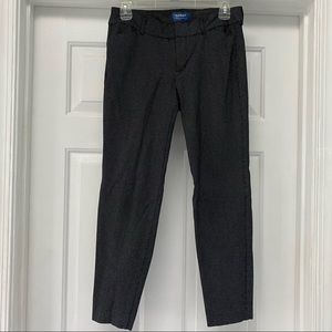 Old Navy Pixie Ankle Pant in Black with White Micro Polka Dot Pattern